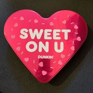 Dunkin' Heart-Shaped Pink Tin